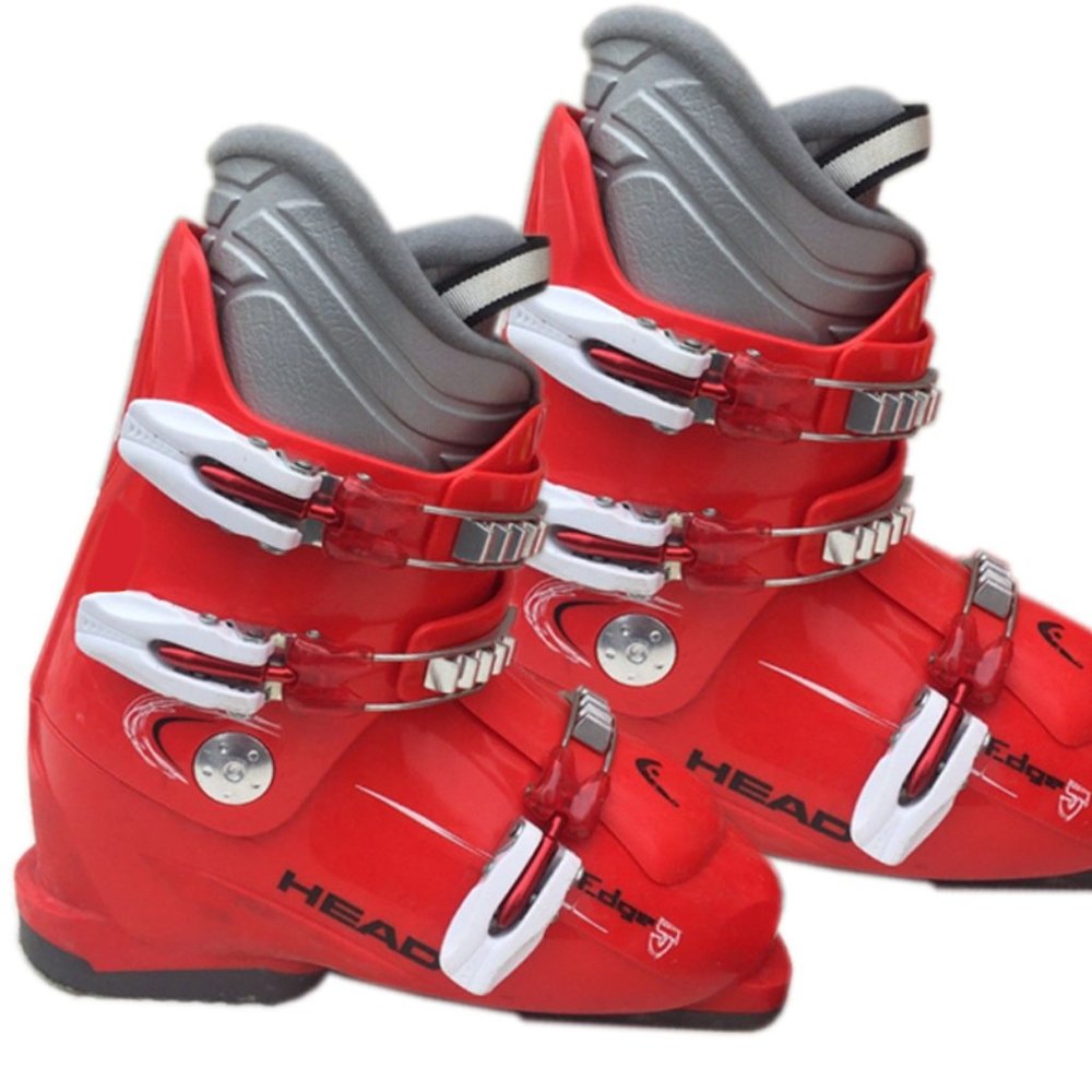Head Edge J3 Ski Skiing Red White Boots Mondo 25.5 Fits Men 7.5 & Women 8.5 sk06